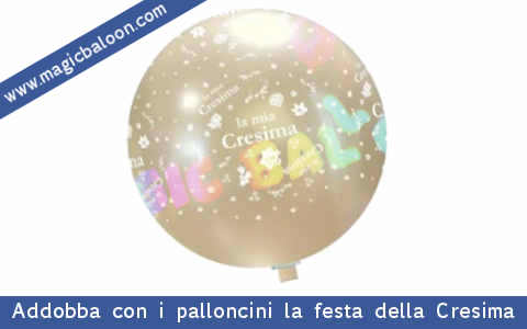 Allestimenti ed addobbi con palloncini e palloni per la cresima di un ragazzo o di una ragazza palloncino Italia 