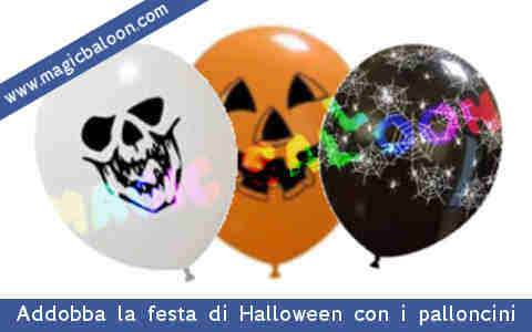 Allestimenti ed addobbi con palloncini e palloni per Halloween palloncino gas elio Italia 