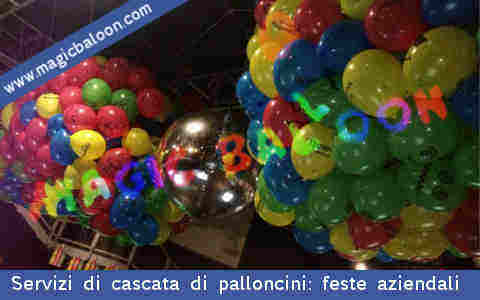 Allestimenti ed addobbi con palloncini e palloni per la festa ed il veglione di Capodanno Italia 