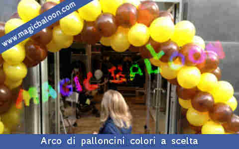 Allestimenti ed addobbi con palloncini e palloni gas elio per la festa in oratorio Italia