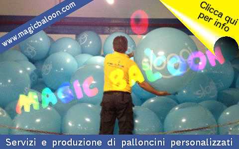 Servizi e consulenza progetti allestimenti addobbi scenografie con palloni e palloncini gas elio per aziende