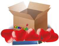 San Valentino Festa innamorati kit happy innamorati pompa ad aria doppia azione palloncini milano roma palloncino