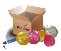 kit happy party pompa ad aria doppia azione palloncini milano palloncino