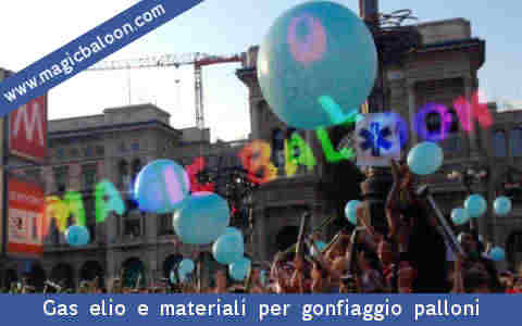 Noleggio e vendita di bombole di gas elio per palloni e palloncini allestimenti addobbi Milano Italia Siad Sapio Air Liquide Rivoira Nippon Gas Linde